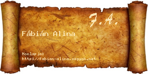 Fábián Alina névjegykártya